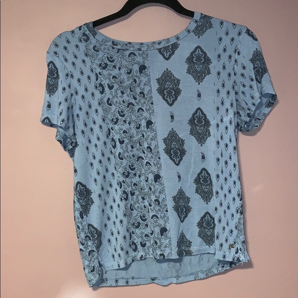 American Eagle L Blue Printed Soft&Sexy Tee